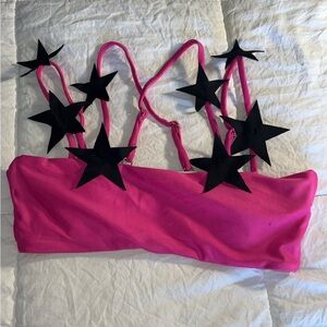 Hot Pink Star Rave EDM Festival Top
